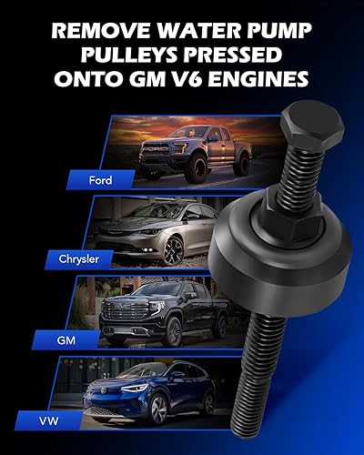 Miniatura 3 de Orion Motor Tech Juego de herramientas de extractor de polea de dirección asistida, herramientas de instalación de extractor de poleas de bomba