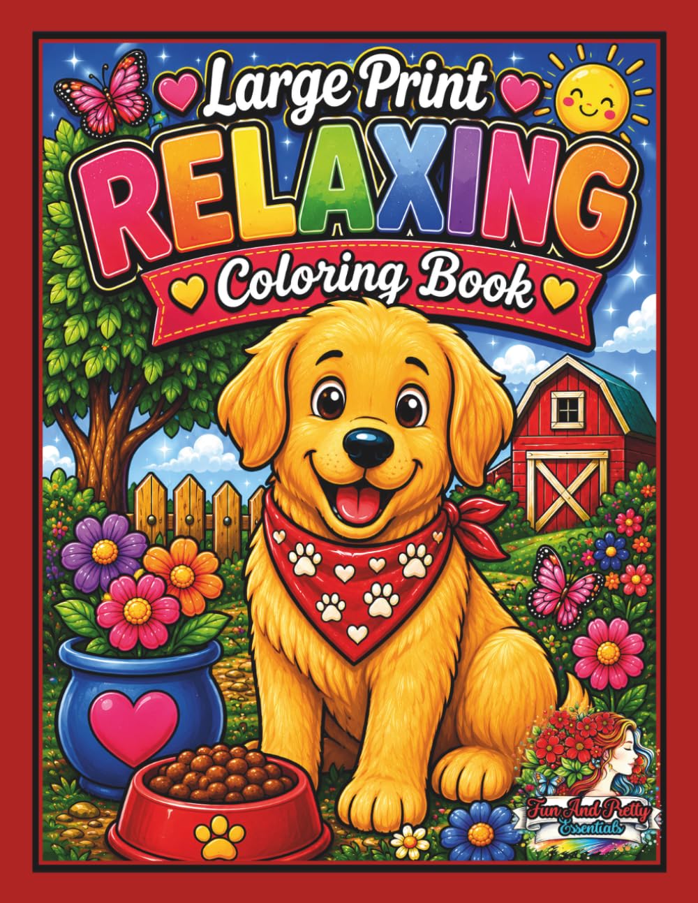 Large Print Coloring Book for Adults and Seniors With Dementia and Alzheimer’s: Simple and Easy Coloring Pages Featuring Familiar Animals, Flowers, ... Brain Engagement, and Cognitive Stimulation