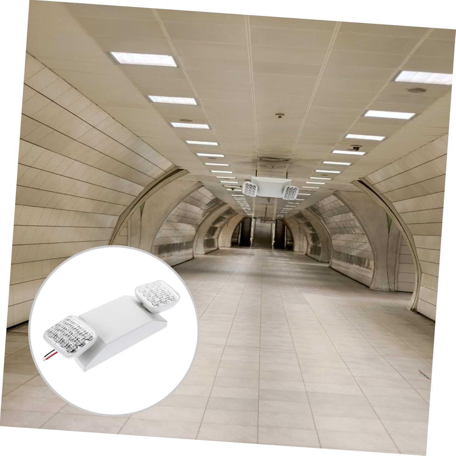 Angoily Emergency Indicator Light SMD Bulb Indoor Emergency Lights Double-Head Lamp Night