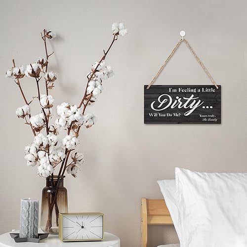 Miniatura 5 de Letrero de madera con texto en inglés "I'M Feeling A Little Dirty Will You Do Me Laundry Laundry Laundry - Letrero decorativo de madera para patio,