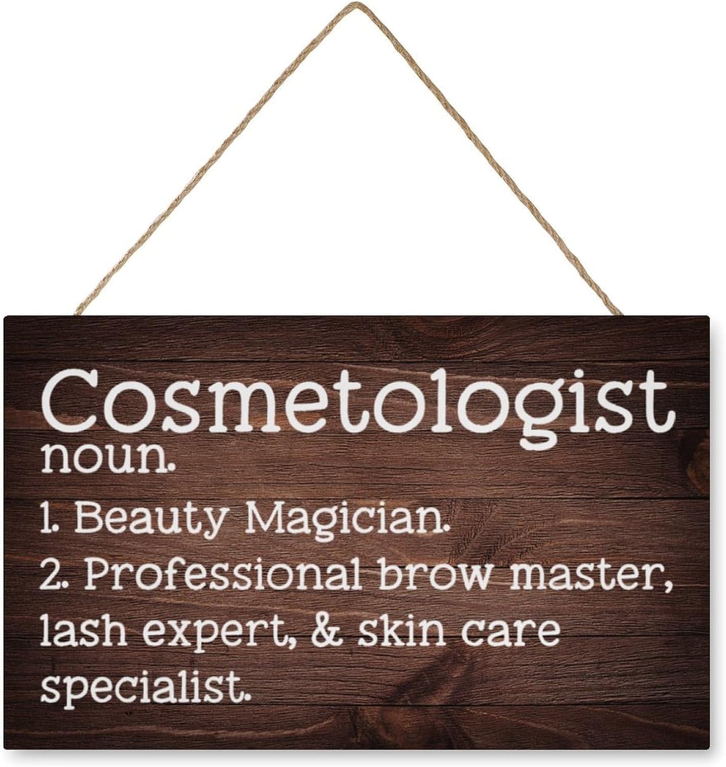 Wooden Decor Signs Cosmetologist Definition Funny Wooden Wall Decor Inspirational Home Farmhouse Kitchen Cafe Decoration 8x12 Inch