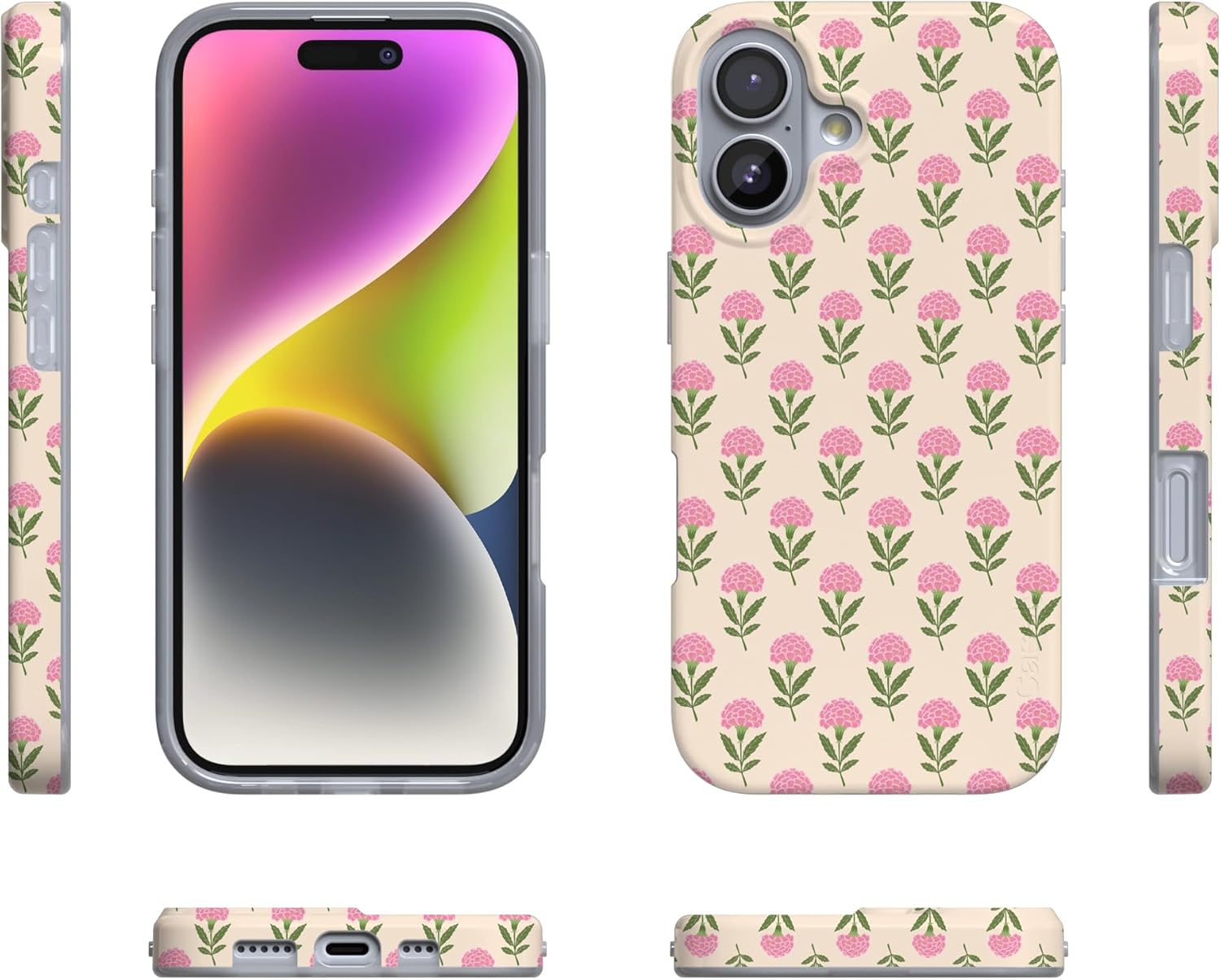 Casely iPhone 17 Case | Jenna's Flowers | Fun on Weekdays | Compatible with MagSafe | Classic Ultra Slim Design
