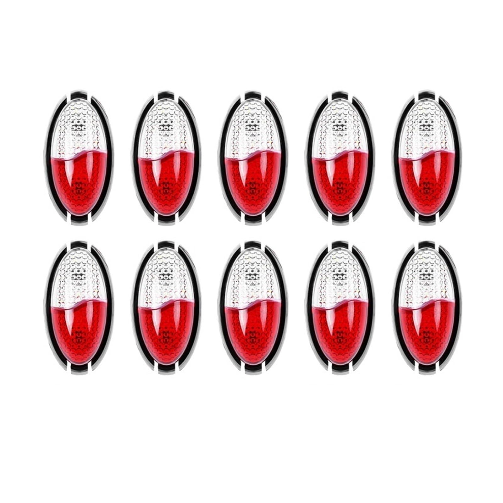 Luces Traseras Luces LED De Posición Lateral De 10-30V Indicadores De Luz Señal De Coche Freno Lámpara Trasera De Advertencia Luces De Liquidación De Camión Automotive Piloto Trasero ( Tamaño : 10pcs