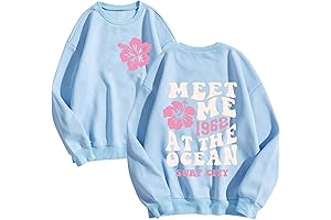 Women Pink Palm Puff Oversized Sweatshirt