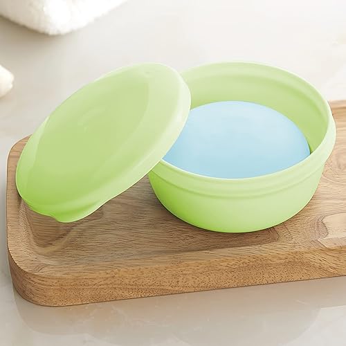 Miniatura 7 de Paquete de 2 jaboneras redondas portátiles, contenedor de plástico para jabón con tapa, a prueba de fugas, para drenaje, caja de jabón, contenedor
