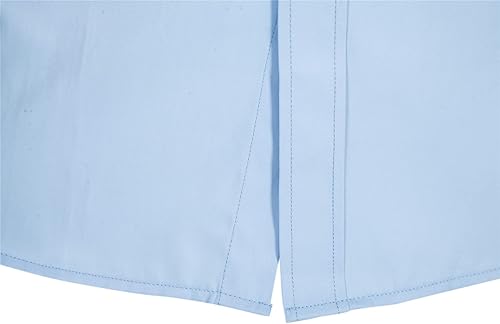 Vista 5 de DELCARINO Camisas de vestir de manga corta para hombre, estilo casual, con botones, para negocios