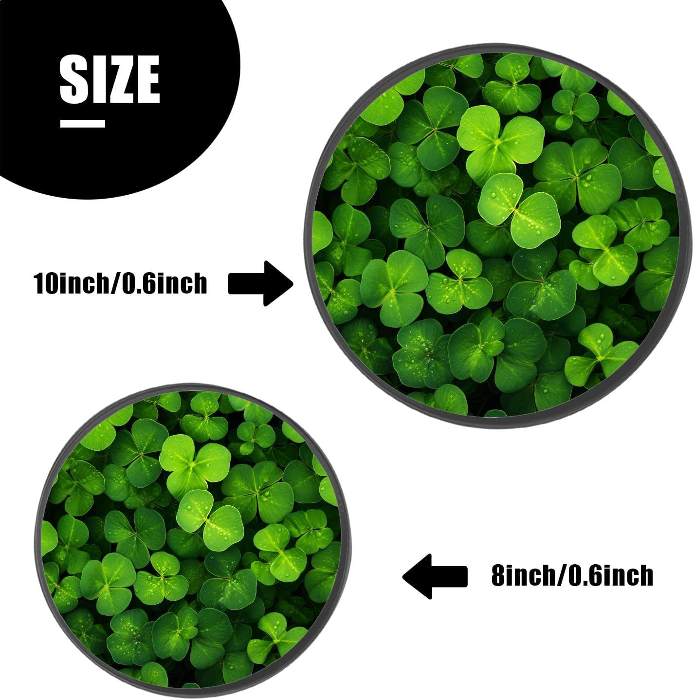 Green Clover Shamrock Saint Patrick'S Day Multicolor Set of 4 Stove Burner Covers - Premium Round Electric Stove Range Protectors,8 IN & 10 IN