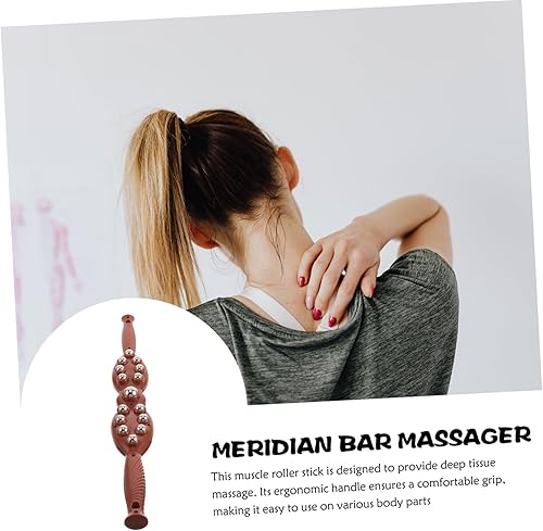 Miniatura 9 de Rodillo de masaje manual multifuncional de espalda con rodillos de bola de metal para relajación de cuello y hombro, construcción ergonómica de