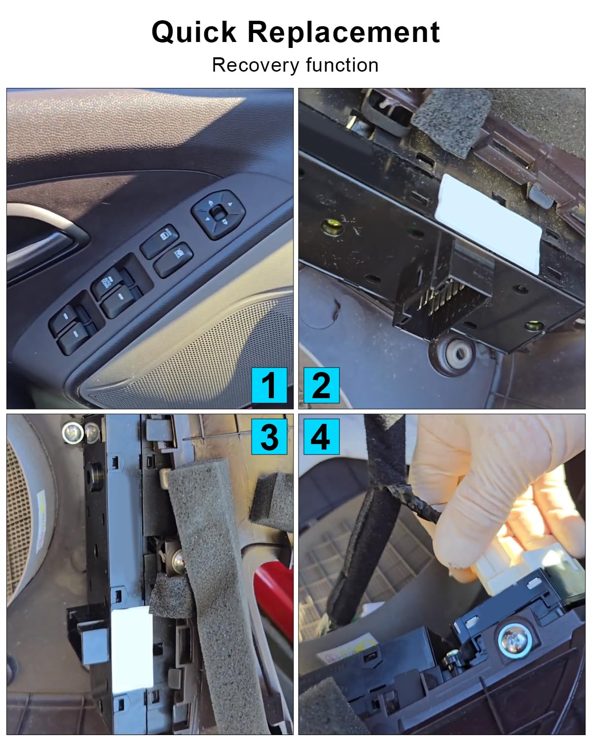 Driver Sider& Passenger Side Power Window Switch Control Button Fit for Hyundai Tucson 2010-2015 Replace 93571-2S000 935712S000 93581-2S000