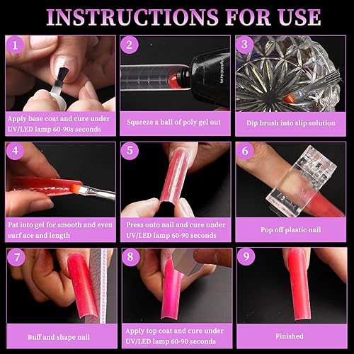 Miniatura 5 de 120 formas de uñas dobles con 100 formas de uñas para uñas de gel, 24 formas de sistema dúo, formas de uñas largas de cobertura completa para uñas