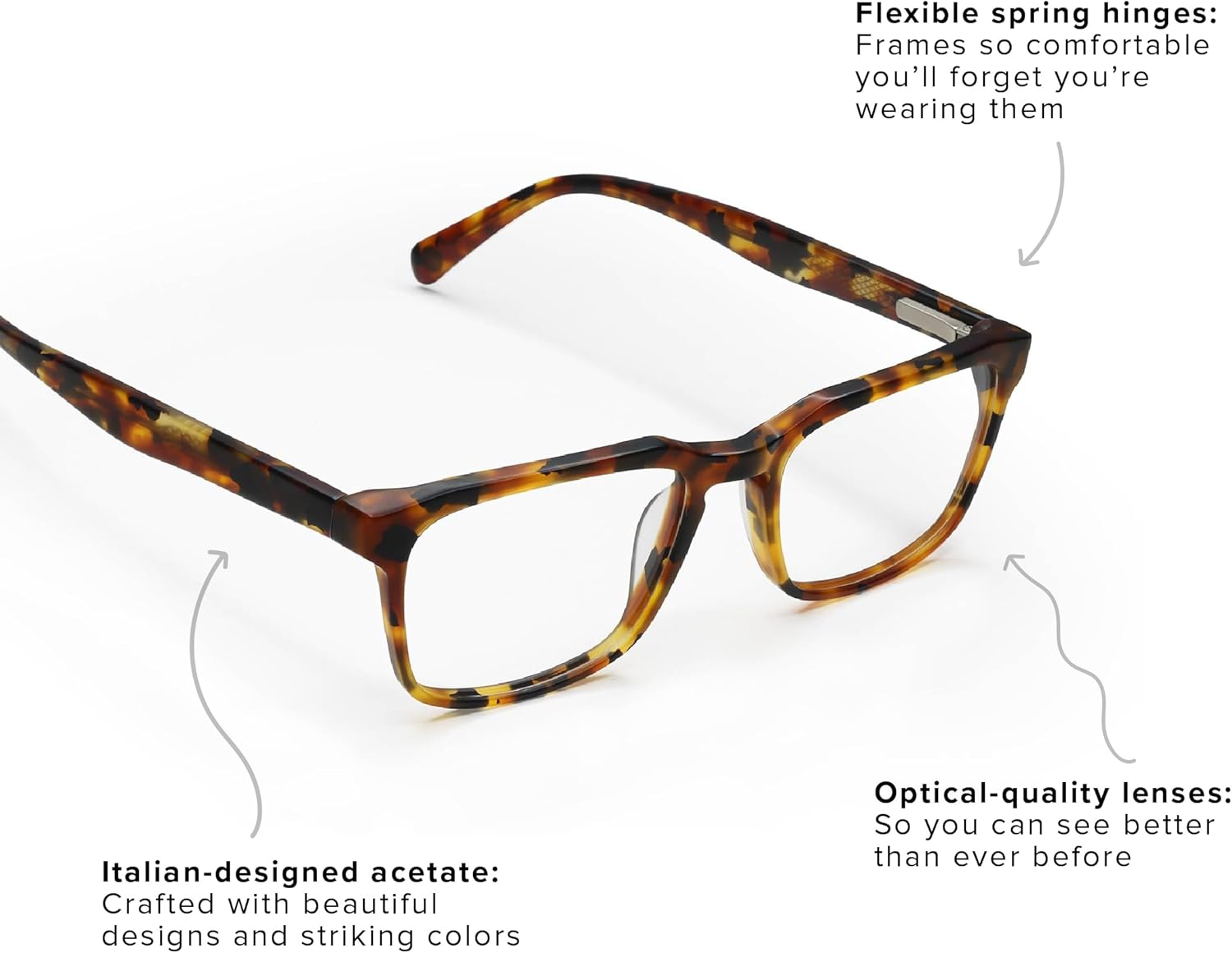 eyebobs - Seymour Glass | Premium Reading Glasses for Men | Rectangle Frame for Wide Faces | Available in 0.0x - 4.0x - Image 3