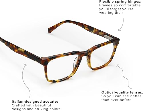 Miniatura 3 de eyebobs - Seymour Glass  Gafas de lectura prémium para hombre  Marco rectangular para caras anchas  Disponible en 0.0x - 4.0x