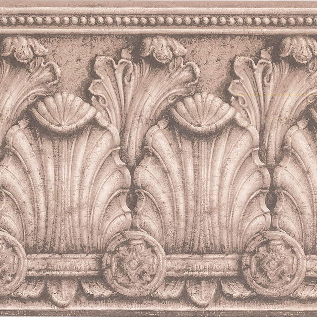 CONCORD WALLCOVERINGS ™Wallpaper Border Beige Classic 15' x 13.5" DK1150B