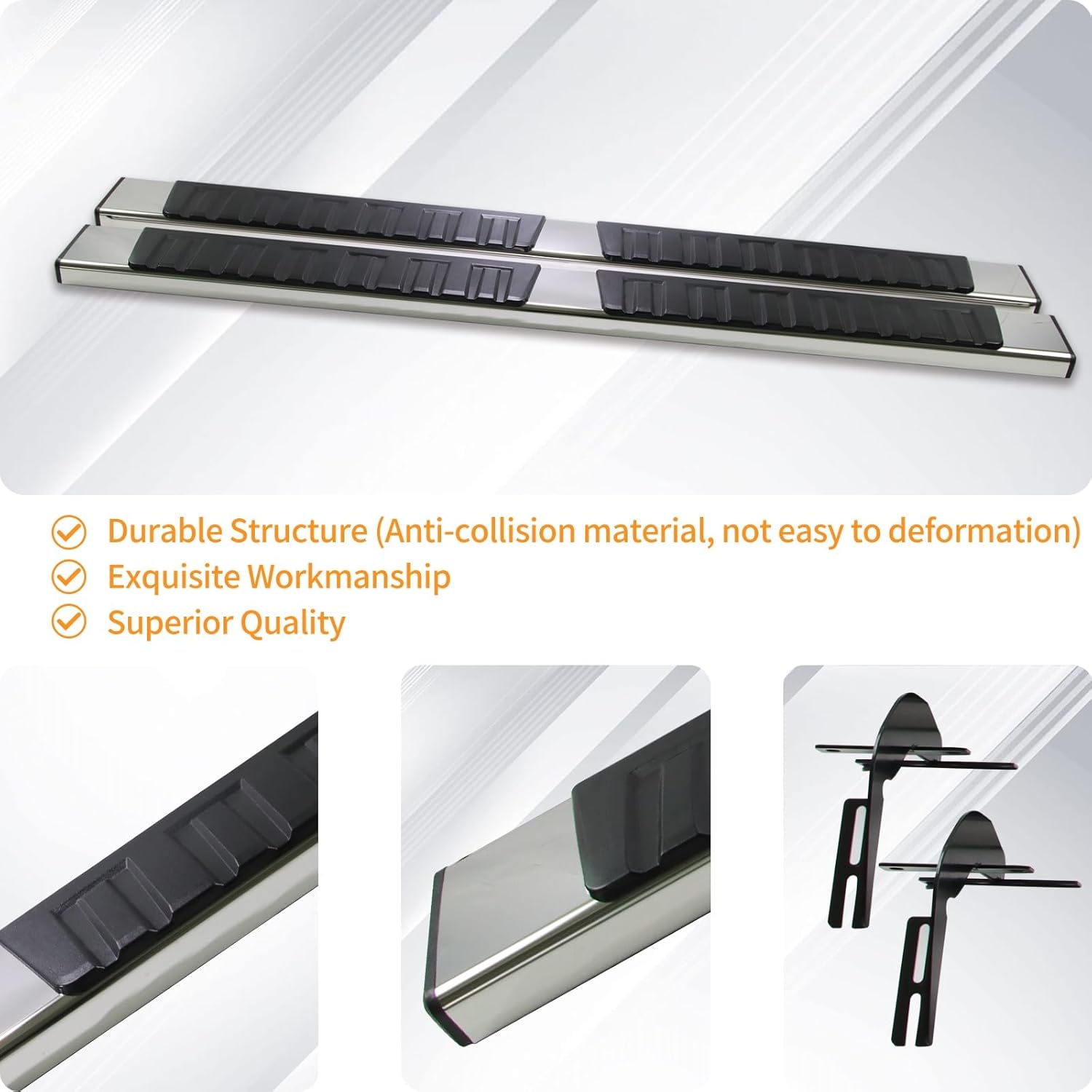 Running Boards for 2019-2024 Dodge Ram 1500 Quad Cab 6" Nerf Bars Side Steps