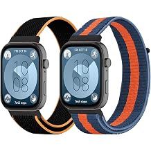 Yrzper 2 Pack Nylon Braided Band Compatible with Huawei Watch Fit 5/Fit5 Pro/Fit4/4Pro/Fit3 Soft Breathable Sport Adjustable Replacement Wristbands for Men Women