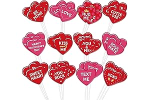 Valentine&#x27;s Day Cupcake Topper Conversation Heart Cupcake Picks