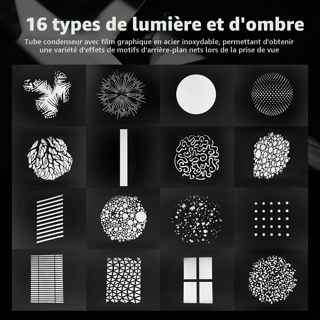 Ambitful Al-16 Cylindre de lumière à condensateur optique pour photographie d'art (support Bowens + ajustement)