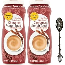 D.A. Coffee Value Great Cinnamon French Toast Non-Dairy Coffee Creamer, 15 oz with Gem Spoon Cinnamon French Toast Gem Spoon