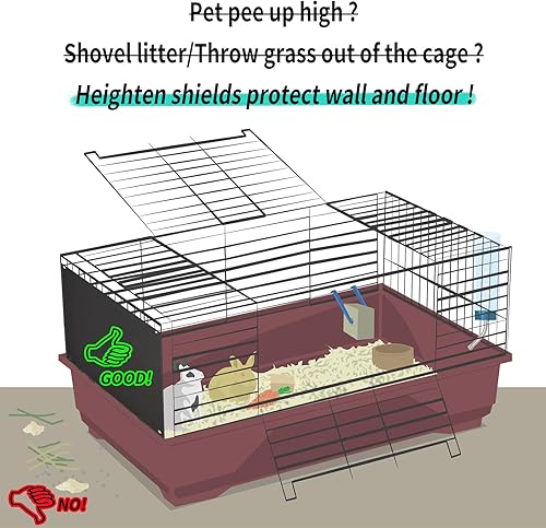 Miniatura 5 de Oncpcare Paquete de 6 Forros Protectores para Jaula de Mascotas que Bloquean la Luz 10'' x 8.2'' Protector de Orina para Jaula de Conejo Forro de