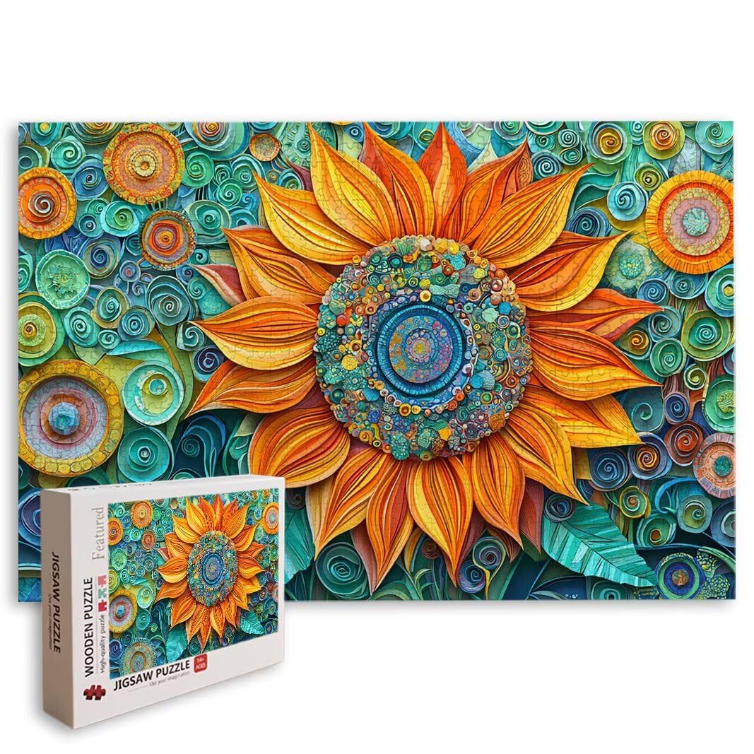 Puzzle 2000 Pezzi, Puzzle Girasole, Misura: 100x71cm, Regalo Donna -8737