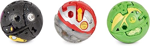 Miniatura 9 de Bakugan Starter - Paquete de 3 figuras de acción giratorias personalizables con Dragonoide de ataque especial, Nillious, Hammerhead y tarjetas