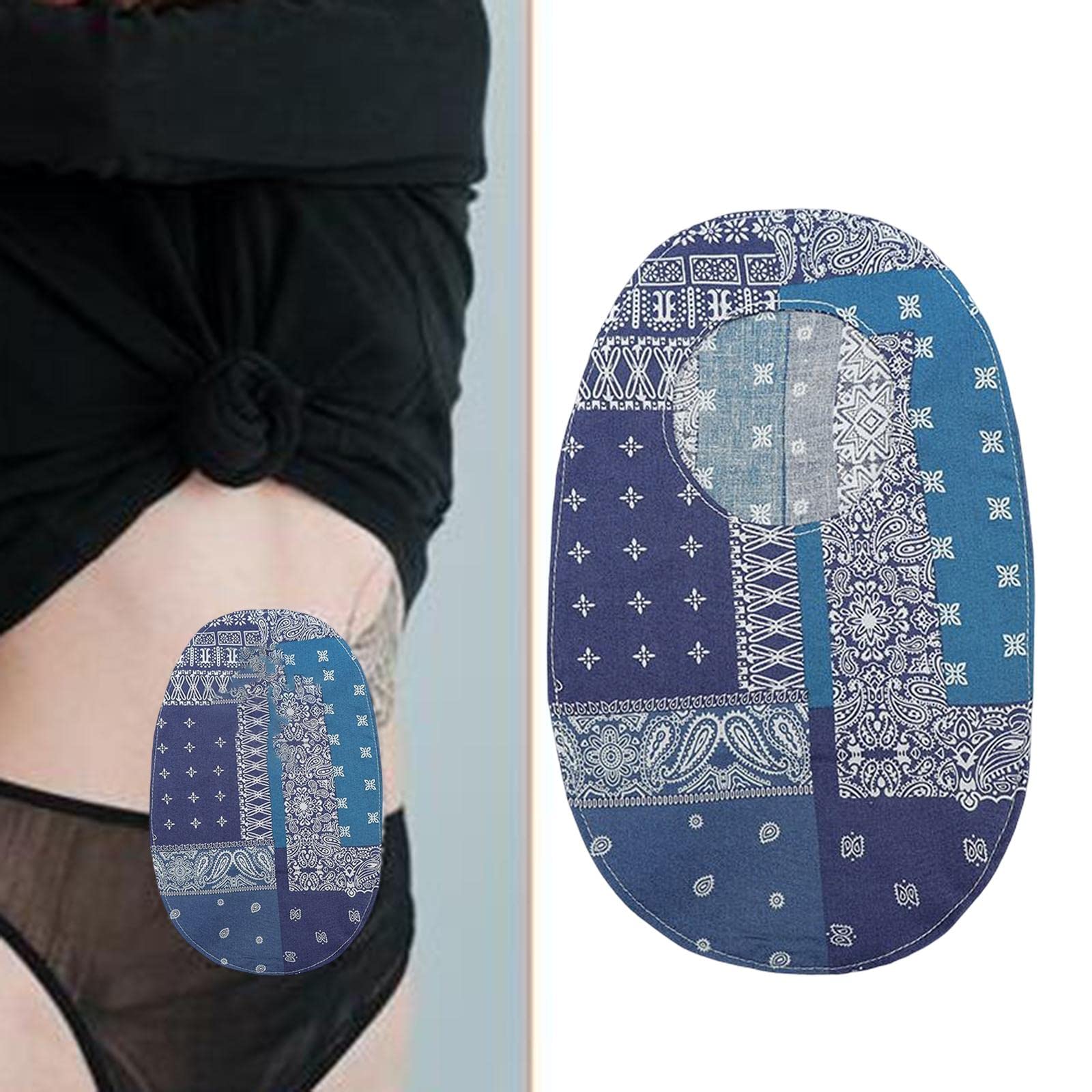 ChuYiElegance Pouch System for Urostomy and Colostomy Care, Grid Round