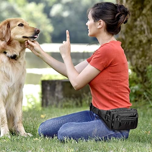 Miniatura 8 de Packism Riñonera para mujeres y hombres  Riñoneras para mujer con cinturón cruzado en todas partes con 6 bolsillos con cremallera, talla grande y