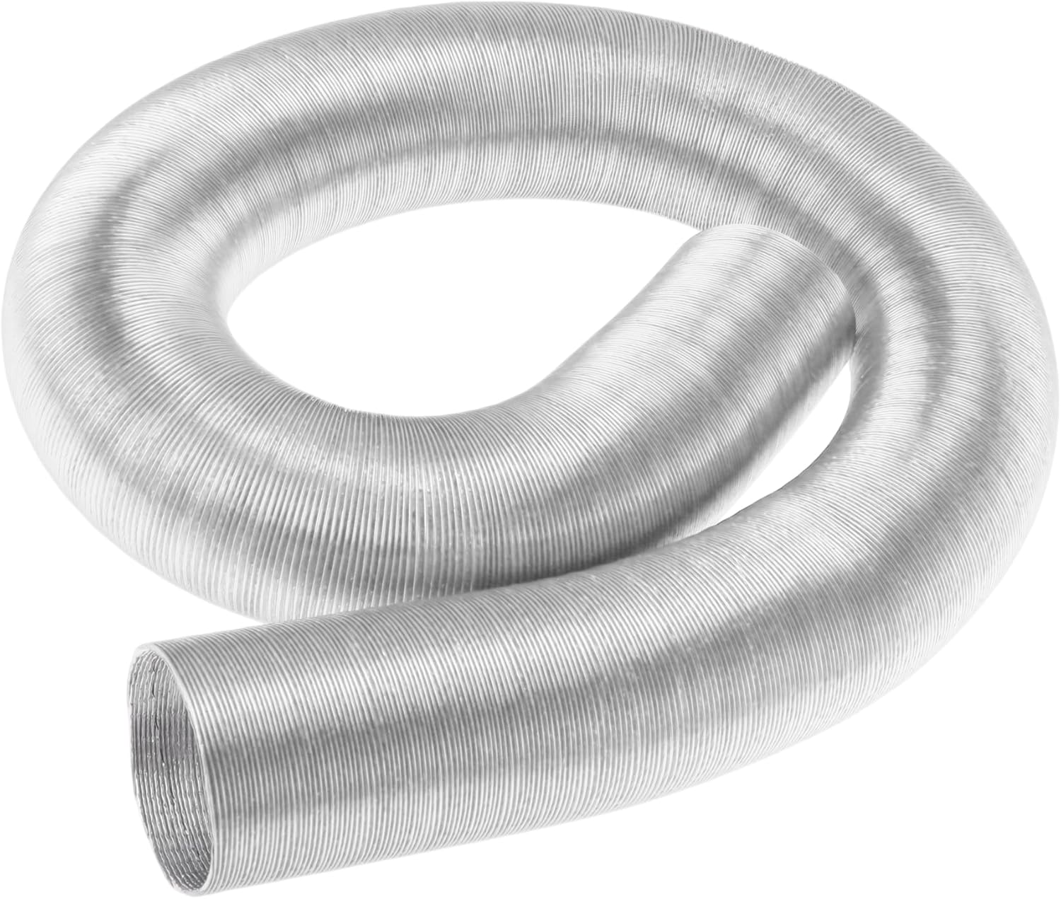60mm Dia 180cm Car Heater Duct Pipe Aluminum Foil Warm Air Ducting Hose for Diesel Heater Silver Tone