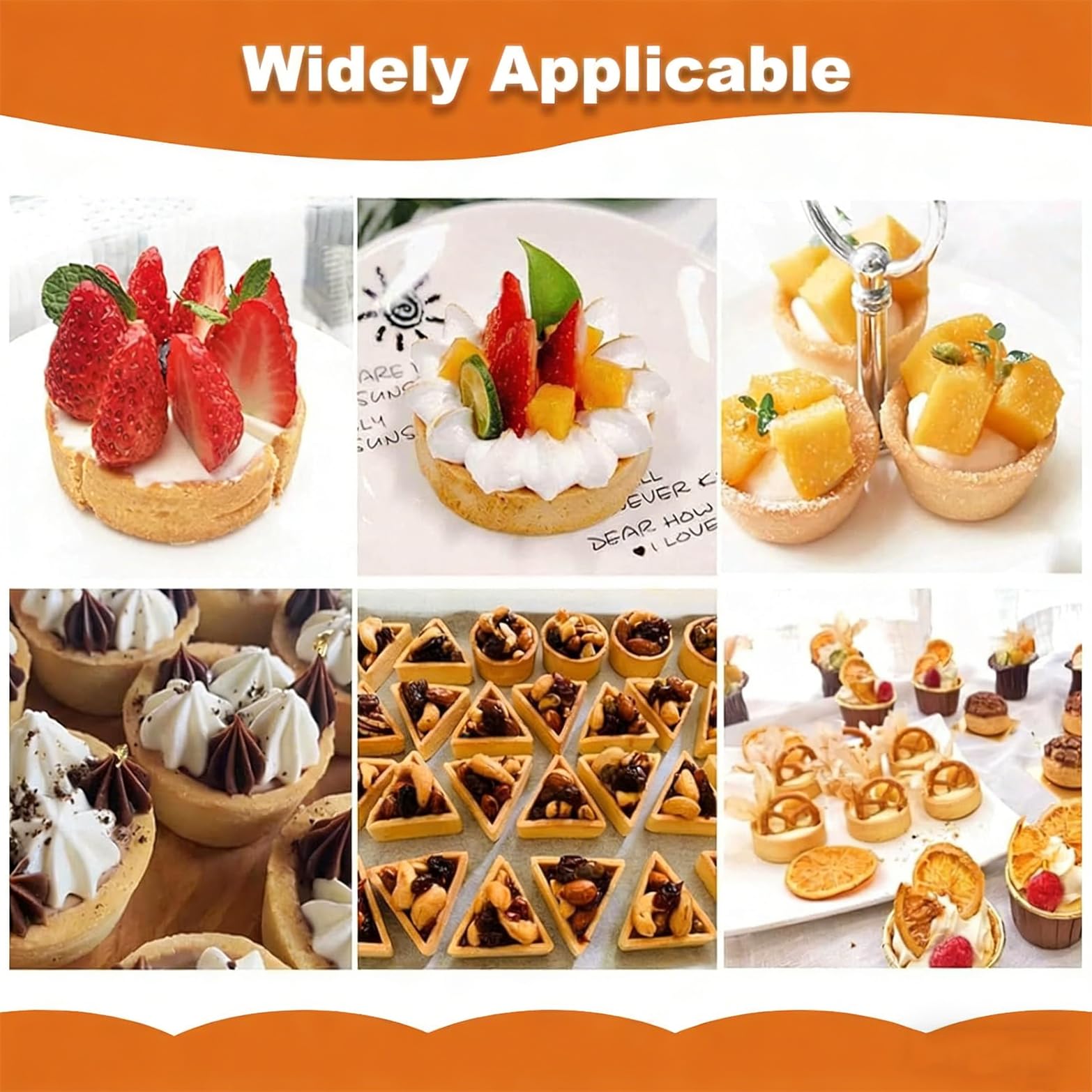 Pressa per crostate all'uovo con 10 stampi, strumento manuale per crostate di crema pasticcera, per preparare crostate all'uovo, torte, biscotti crêpe e crostate di formaggio