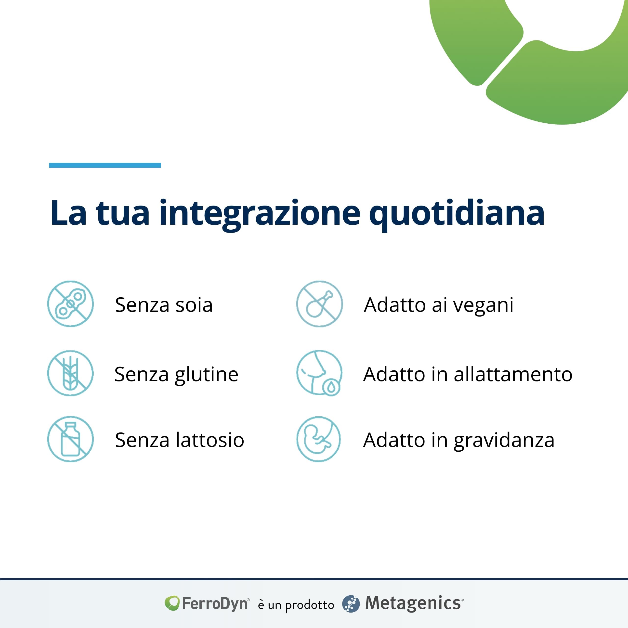 FerroDyn - Sostiene la Formazione dei Globuli Rossi e la Produzione di Energia - Utile in Caso di Affaticamento - 30 Capsule
