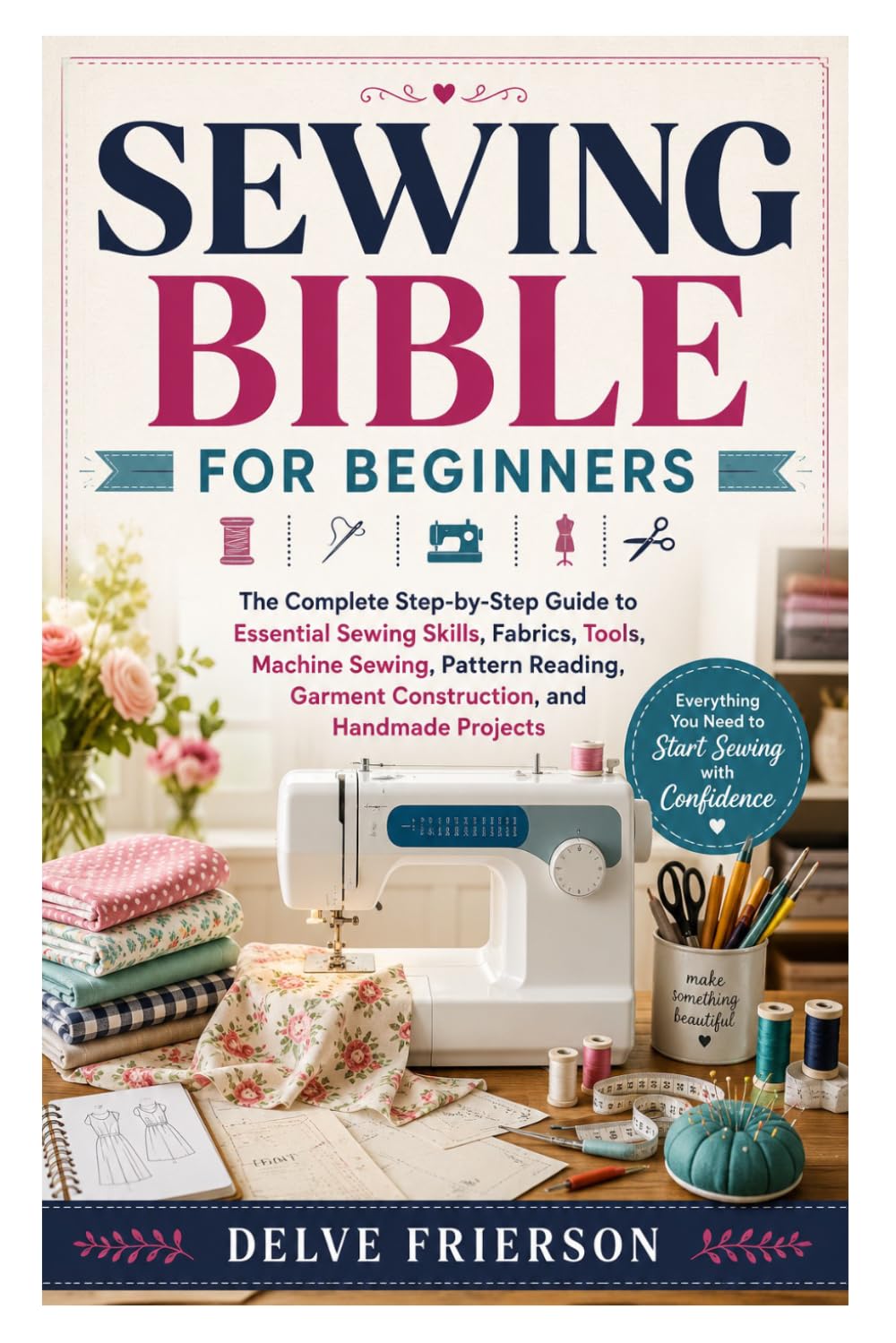 SEWING BIBLE FOR BEGINNERS: The Complete Step-by-Step Guide to Essential Sewing Skills, Fabrics, Tools, Machine Sewing, Pattern Reading, Garment Construction, and Handmade Projects