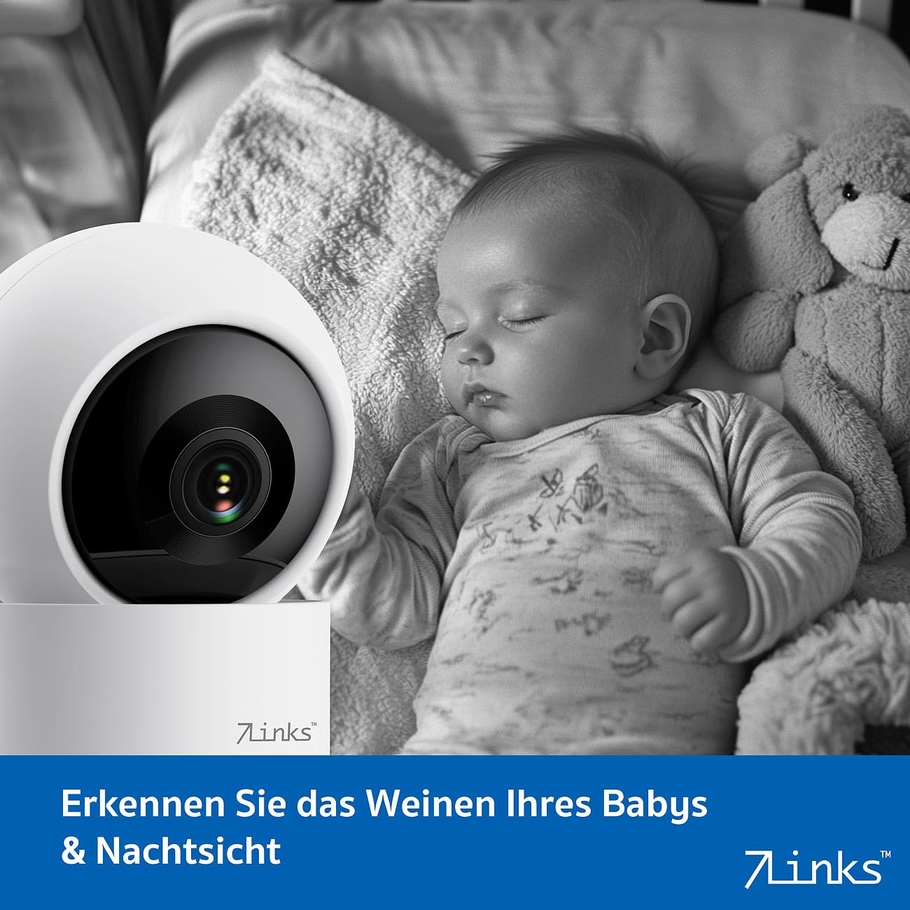 7links Überwachung Kamera innen: 2er-Set 2K-Pan-Tilt-Überwachungskamera, WLAN, Patrouillen-Funktion (Überwachung Kamera innen WLAN, Überwachungs-Kameras)