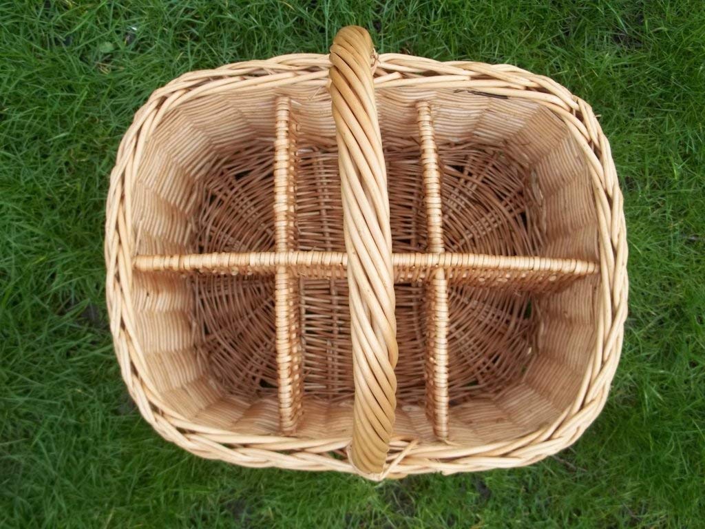 Kosz na butelki, pojemnik na butelki z wikliny, na 6 butelek