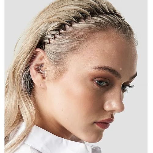 Miniatura 7 de BOYIVI 12 diademas de metal para hombre, ajustables, onduladas, negras, antideslizantes, unisex, para el hogar, al aire libre, deportes y accesorios