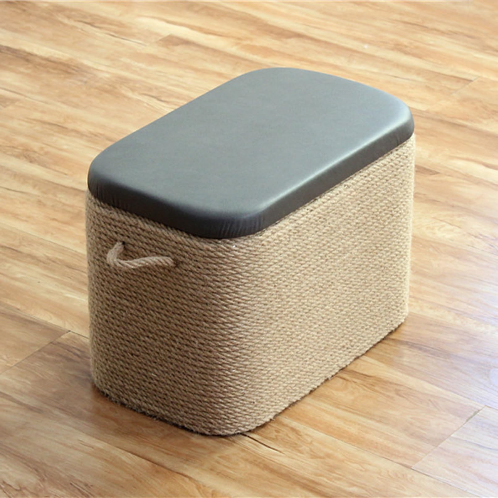 Pouf ottoman banc de rangement coffre pliable tabouret rembourré meuble d'appoint