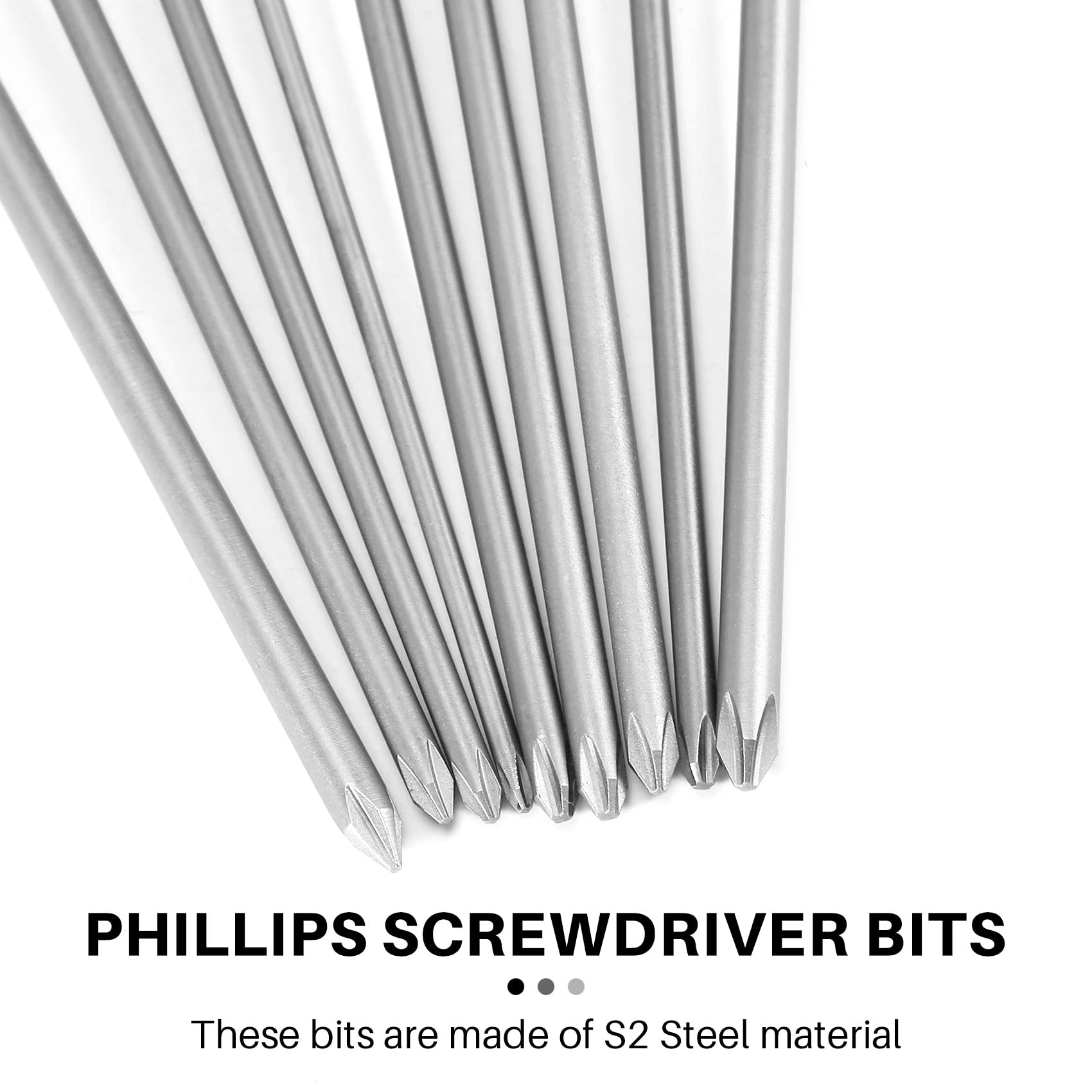 Lobamop 9 Pezzi 1/4 200 Mm Ph1 Ph2 Magnetico Lungo Esagonale Croce