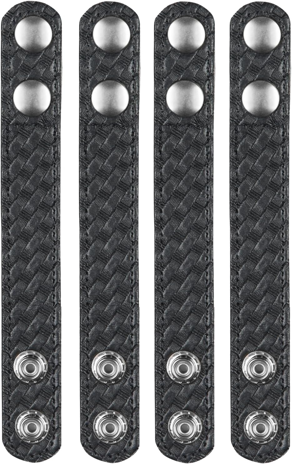 4-Pack 7906 Chrome Snap Belt Keepers