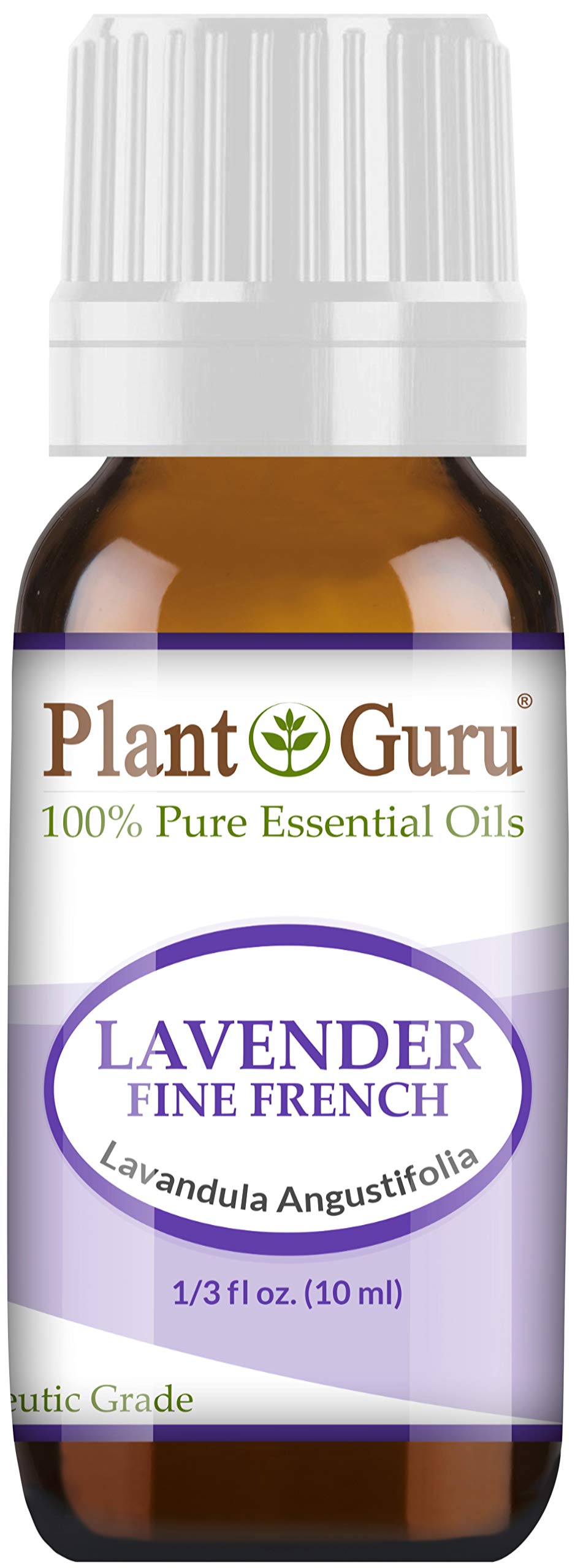 Plant GuruLavender Essential Oil 10 ml (Fine French) 100 % Pure Undiluted Therapeutic Grade for Skin, Body and Hair Growth, Aromatherapy Diffuser, Great for Relaxation and Calming, Natural Sleep Aid.