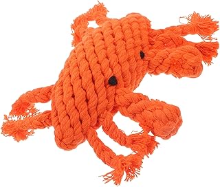 ABOOFAN Puppy Chew Toy Crab Shaped Molar Toy Lightweight Cotton Rope Dog Chewing Toy