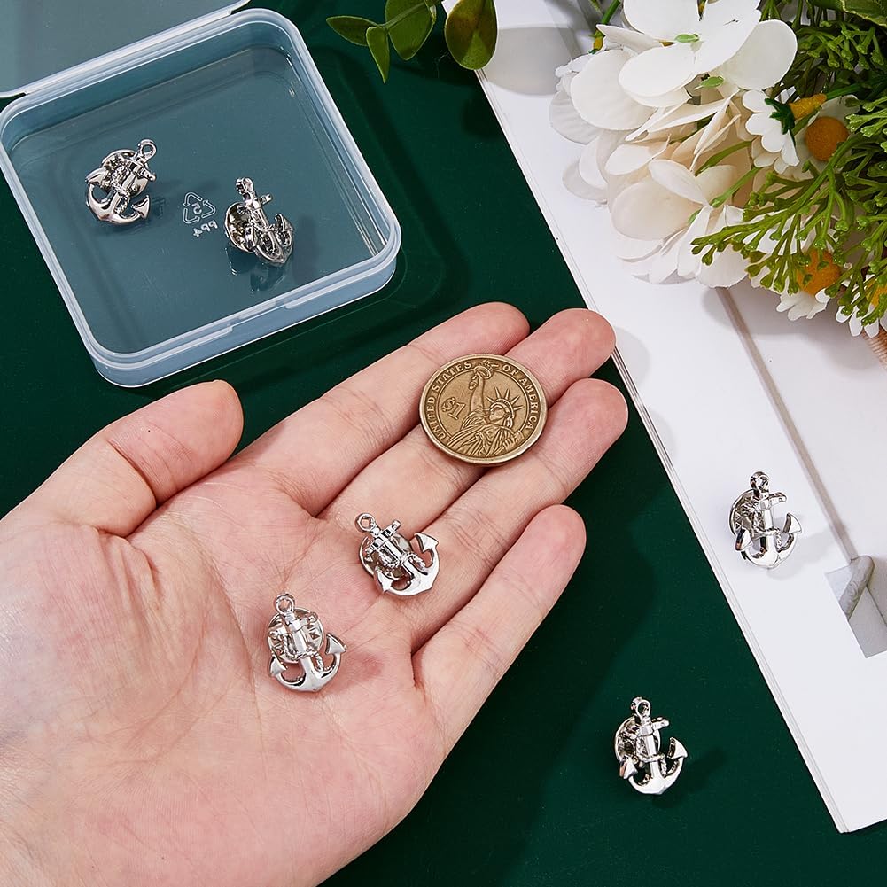 DICOSMETIC Anchor Brooch Lapel Pin Platinum Golden Anchor Jewelry Pin 21x16mm Sailor Pins Alloy Metal Pins Men Women Brooches Accessories for Backpacks Hat Shirt Bags image 3