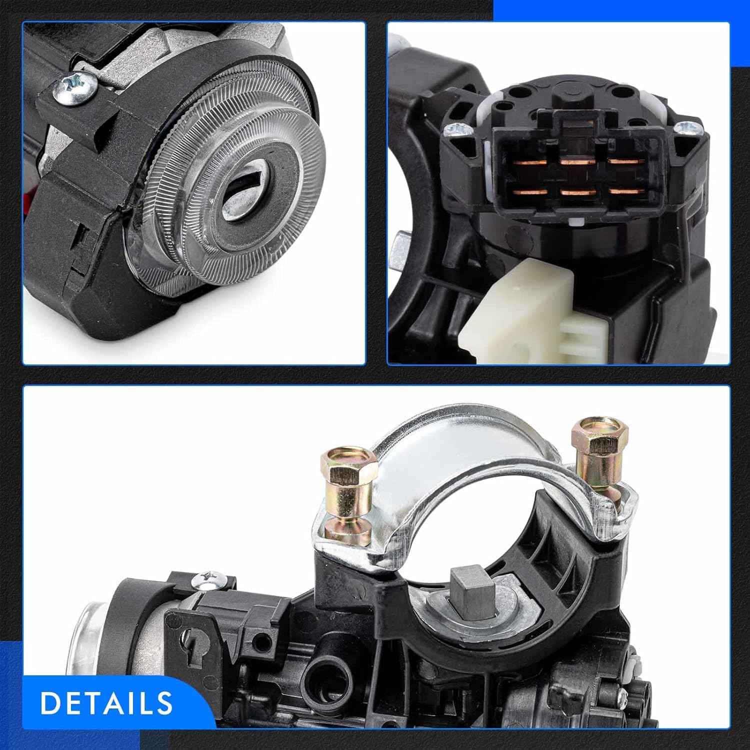 81910-B2100 Ignition Lock Switch Assembly with Keys Compatible with Kia Soul Soul EV 2014-2019, Ignition Lock Cylinder with Housing Replace# 81910B2100, 81450-34190, 81905-B2110