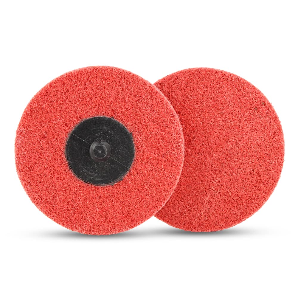 BHA Discos de cambio rápido de preparación de superficies, 3 pulgadas, paquete de 10 (rojo fino)