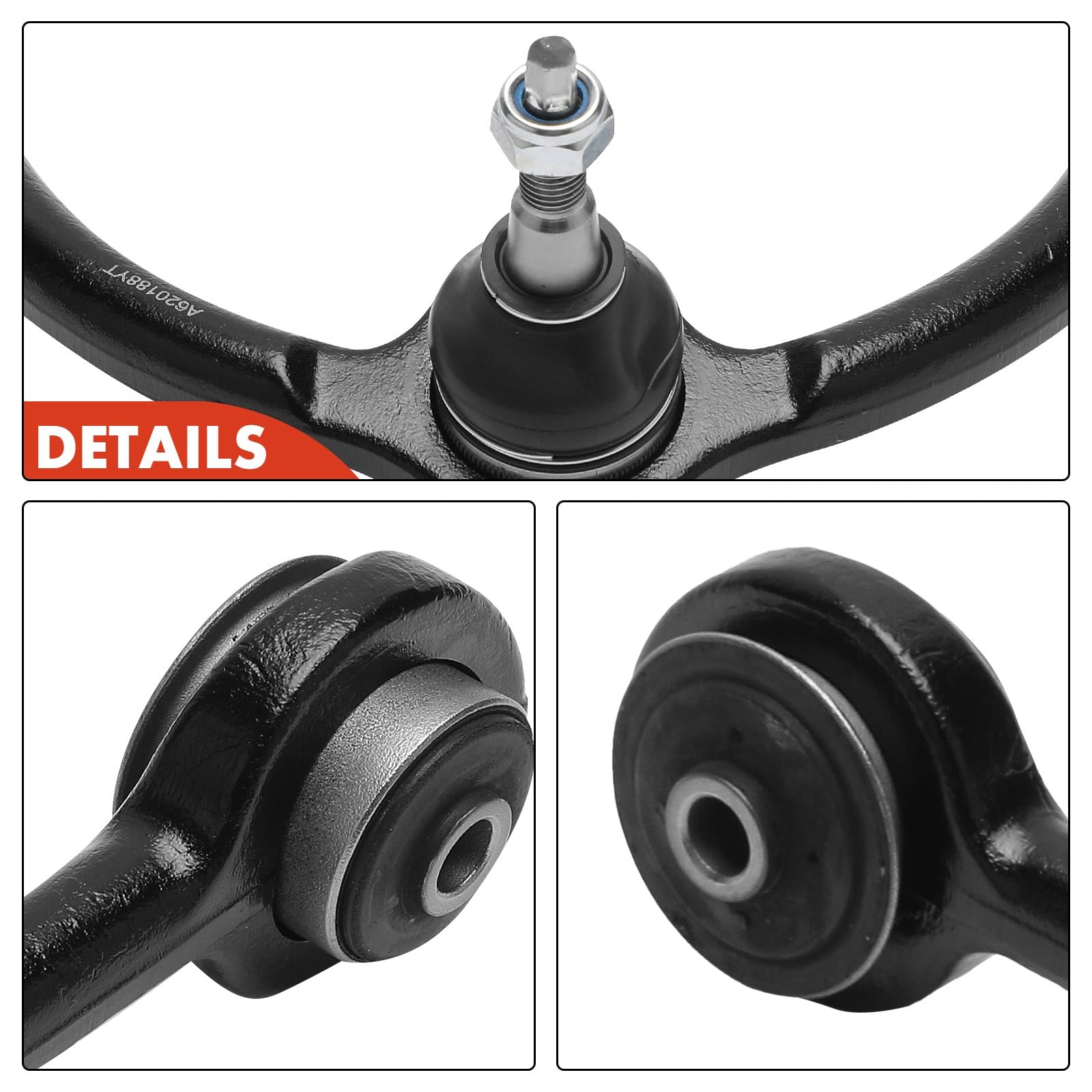 Frankberg Braccio di controllo sospensione ruota Asse Anteriore Compatibile con Commander XH XK 3.0L-5.6L 2005-2010 Grand Cherokee III WH WK 3.0L-6.1L 2004-2010 Replace# 52090206AG
