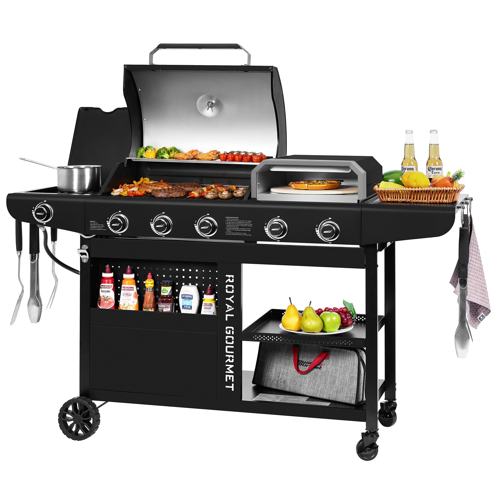 Royal Gourmet ZH3004H 3-in-1 Premium Gas Grill and Pizza Oven