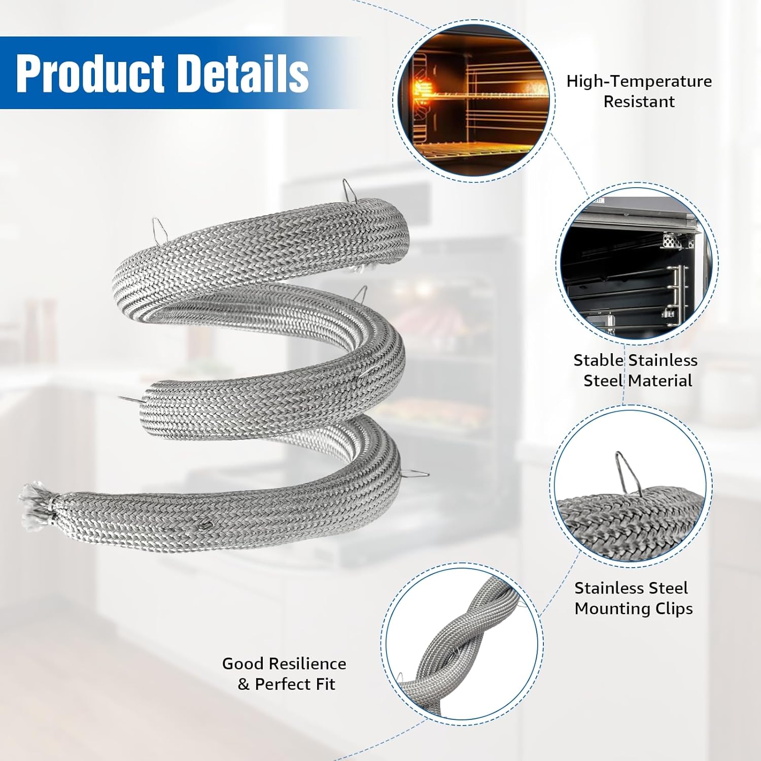 1197506 Range Oven Door Seal Assembly Replacement Fit for Southbend SLGB, GB, ES Some Models