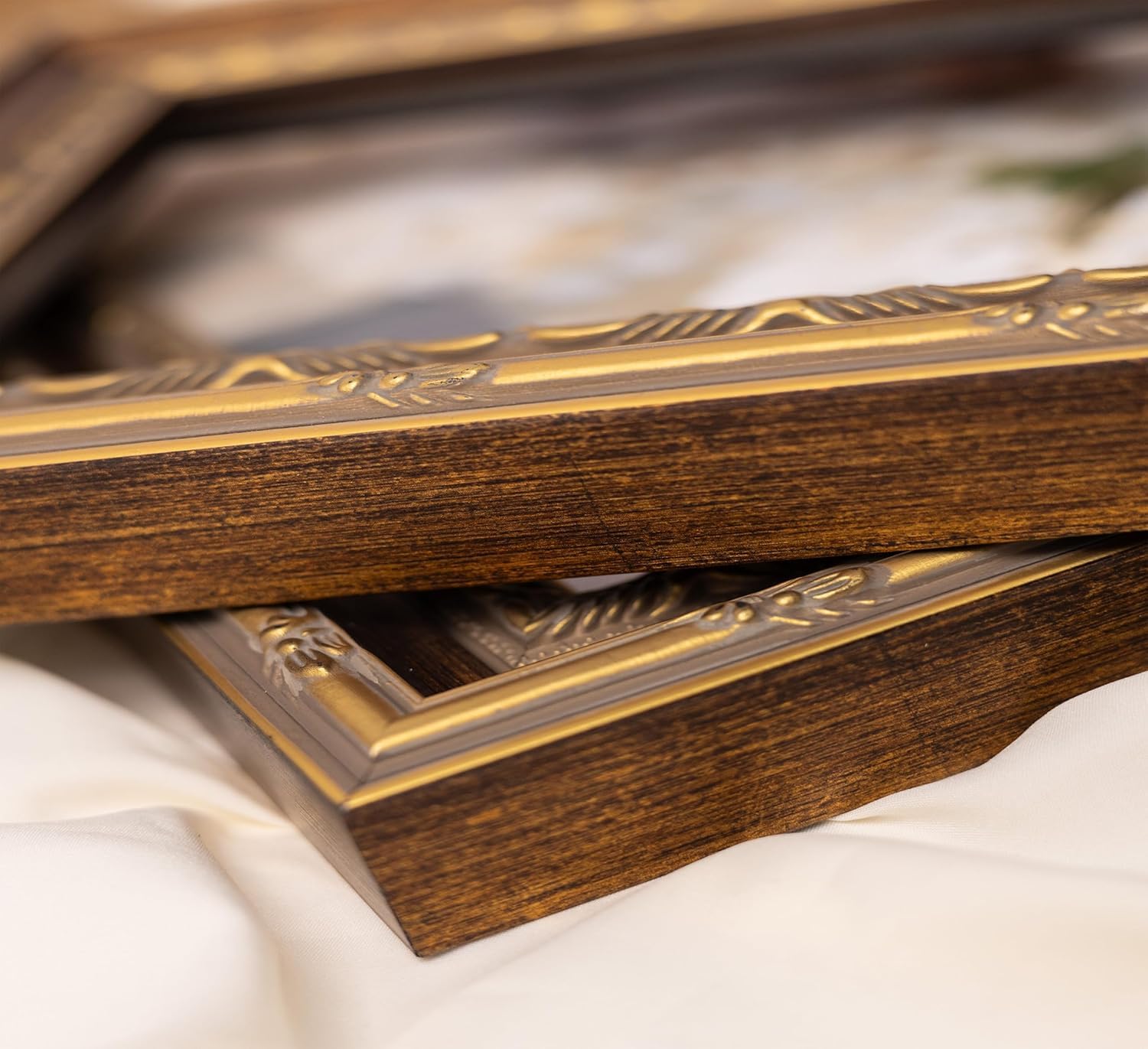 Vintage Gold Framed Wall Art, Retro Countryside Canvas Print, Boys Playing Landscape Oil Painting, for Rustic Living Room and Bedroom, 9x11 Inch - 3