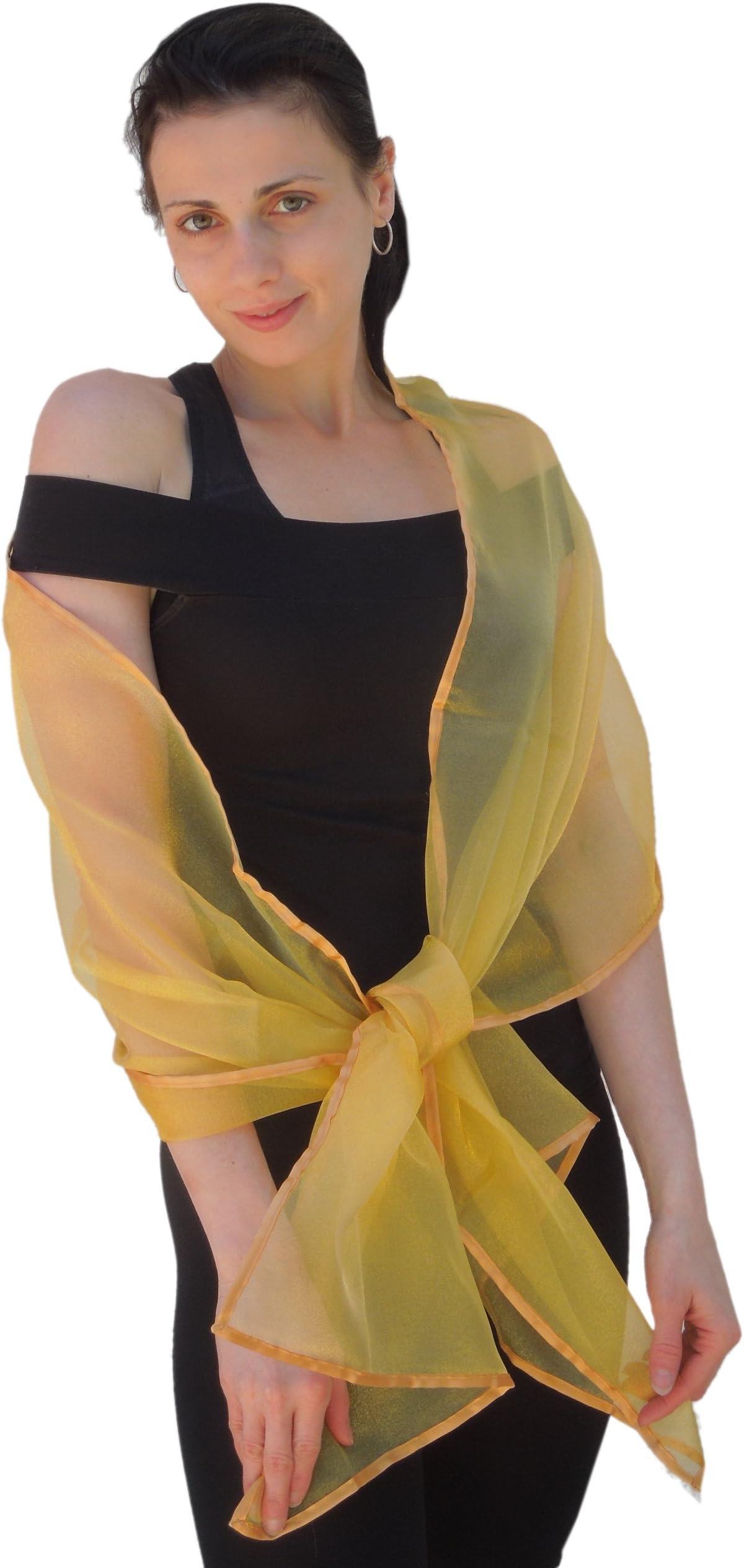 Sheer-Delights Crystal Organza Evening Wrap Shawl for Prom Wedding Bride