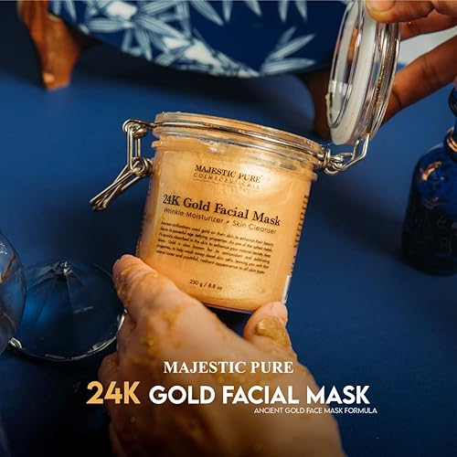 Miniatura 4 de Majestic Pure Máscara facial de oro para ayudar a reducir la apariencia de líneas finas y arrugas antifaz de oro antiguo 88 oz