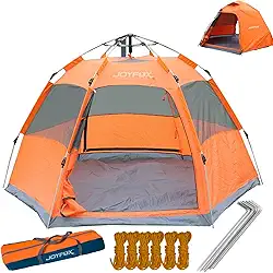 Joyfox Tenda hexagonal extragrande, iglu de acampamento, tenda automática para 5 a 8 pessoas, 280 x 280 x 155 cm