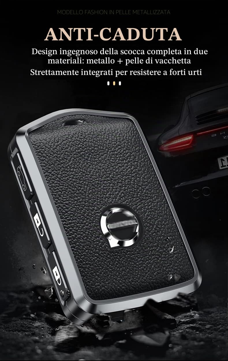 Custodia Protettiva per Chiavi Auto Smart Cover per XC60 XC70 XC90 C30 S60 S80 S90 V60 V70 V90 Portachiavi in Pelle Marrone